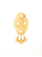 Chanel Pre-owned Interlaced Cc Brooch - Gold