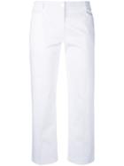 Blugirl - Cropped Trousers - Women - Cotton/spandex/elastane - 44, White, Cotton/spandex/elastane