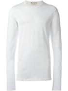 Marni Longsleeved T-shirt, Men's, Size: 46, White, Cotton