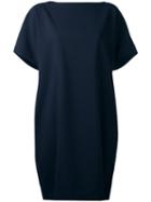 Société Anonyme Pleated Back Cape Dress, Women's, Blue, Polyester