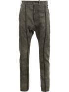 Masnada Striped Tailored Trousers - Grey