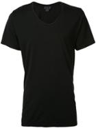 En Noir Slash Scoop Neck T-shirt, Men's, Size: Large, Black, Cotton/modal