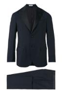 Boglioli Formal Tuxedo Suit, Men's, Size: 48, Black, Acetate/cupro/mohair/virgin Wool