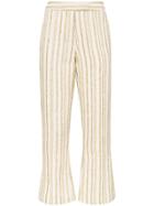 Rosie Assoulin The Scrunchy Striped Flare Trousers - Gold