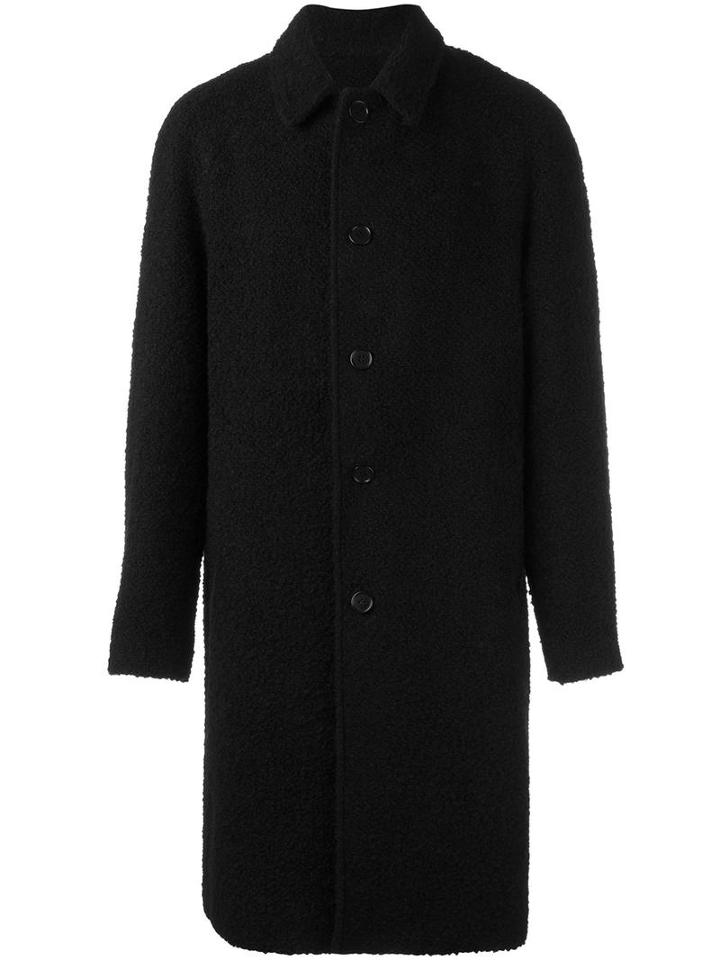 Msgm 'allocco' Coat, Men's, Size: 52, Black, Acrylic/polyester/wool
