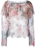 Philosophy Di Lorenzo Serafini Floral Lace Blouse, Women's, Size: 42, Polyester