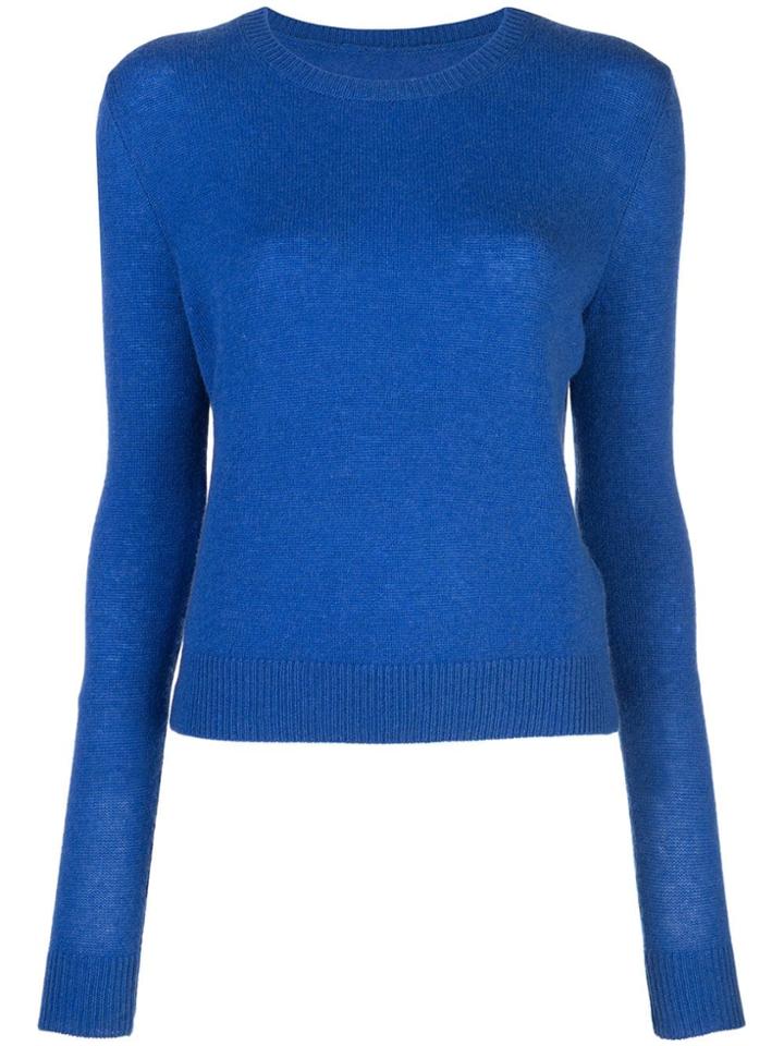 The Elder Statesman Tranquility Crew Neck Sweater - Blue