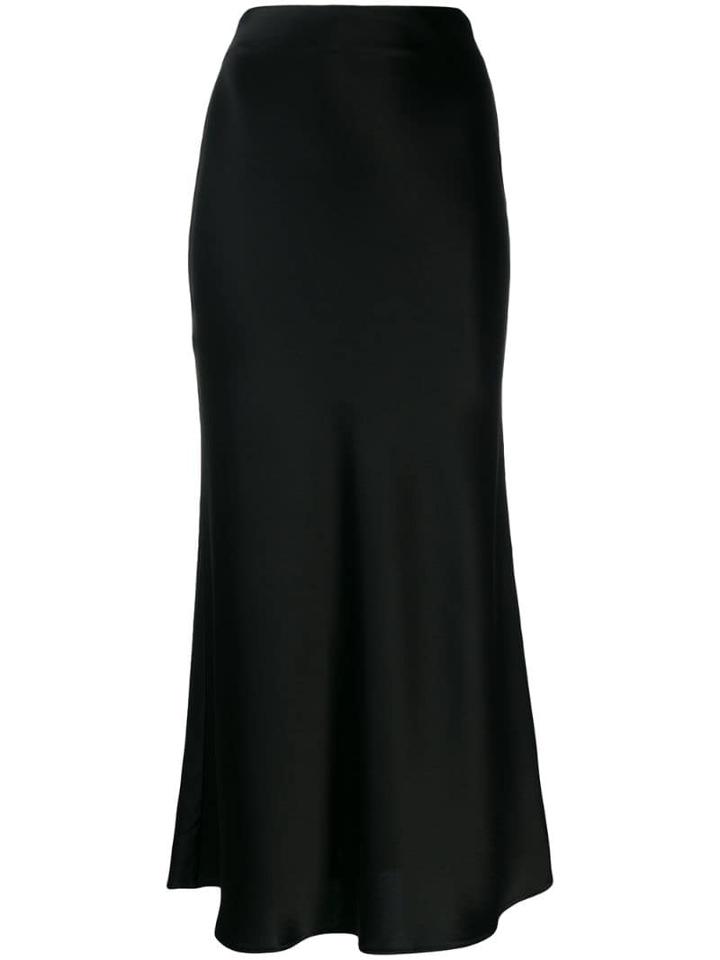 Galvan Satin Evening Dress - Black