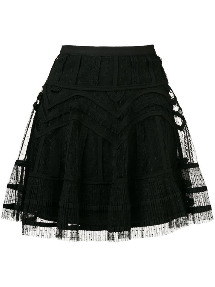 Red Valentino Short Tulle Skirt - Black