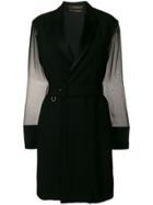 Max Mara Georgette Wrap Tunic - Black