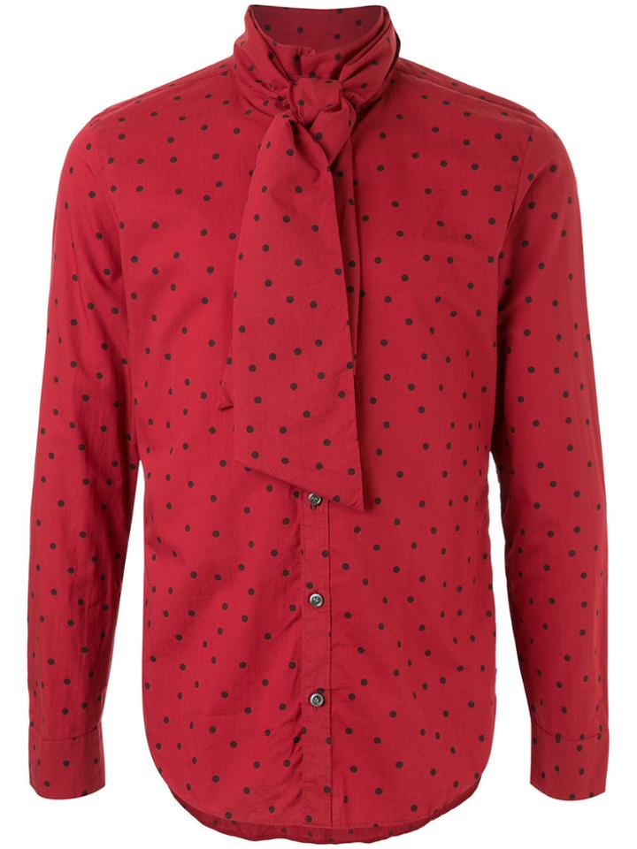 Kazuyuki Kumagai Polka Dot Shirt - Red