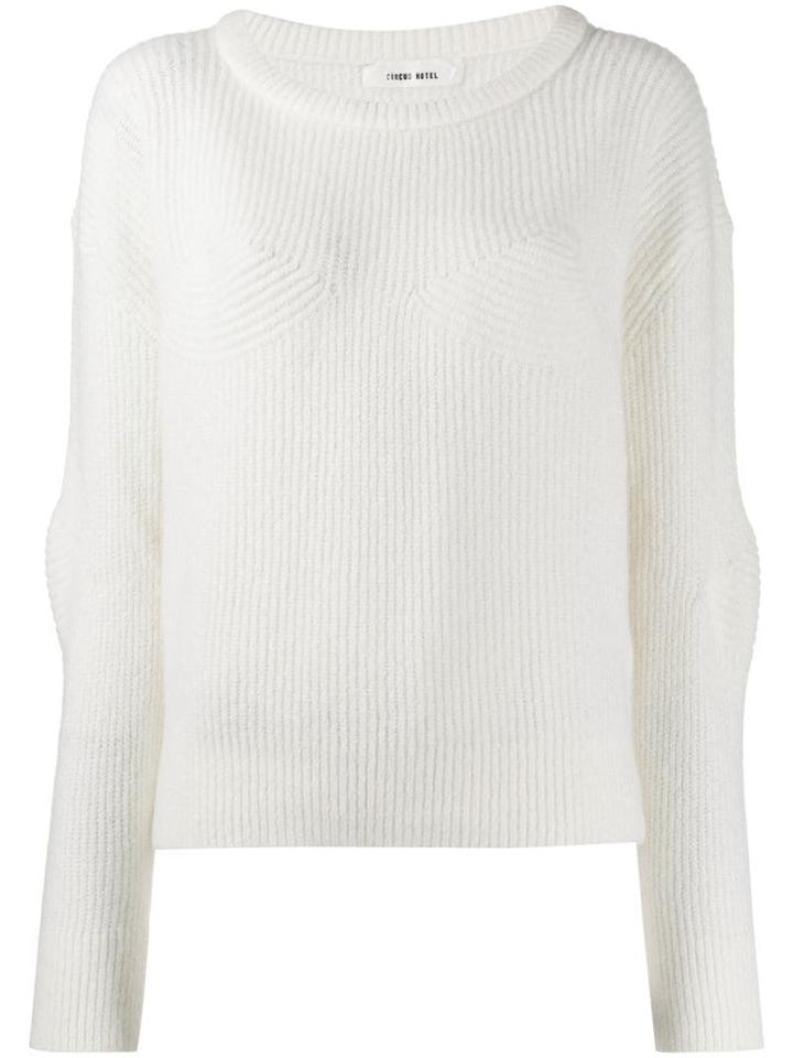Circus Hotel Ribbed Sweatshirt - White