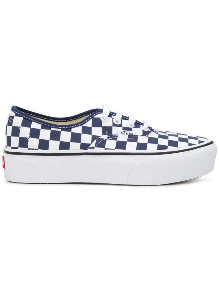 Vans Checkerboard Authentic Platform 2.0 Sneakers - Blue