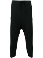 Forme D'expression - Drop Crotch Trackpants - Men - Cotton/linen/flax - S, Black, Cotton/linen/flax