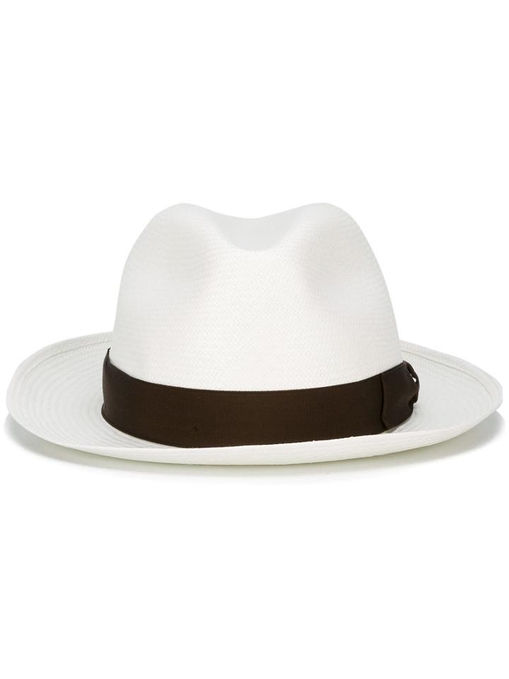 Borsalino Fine Panama Hat, Men's, Size: 60, White, Straw