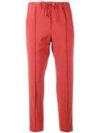 Brunello Cucinelli - Side-stripe Cropped Trousers - Women - Silk/polyester/spandex/elastane/virgin Wool - 40, Yellow/orange, Silk/polyester/spandex/elastane/virgin Wool