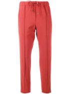 Brunello Cucinelli - Side-stripe Cropped Trousers - Women - Silk/polyester/spandex/elastane/virgin Wool - 40, Yellow/orange, Silk/polyester/spandex/elastane/virgin Wool