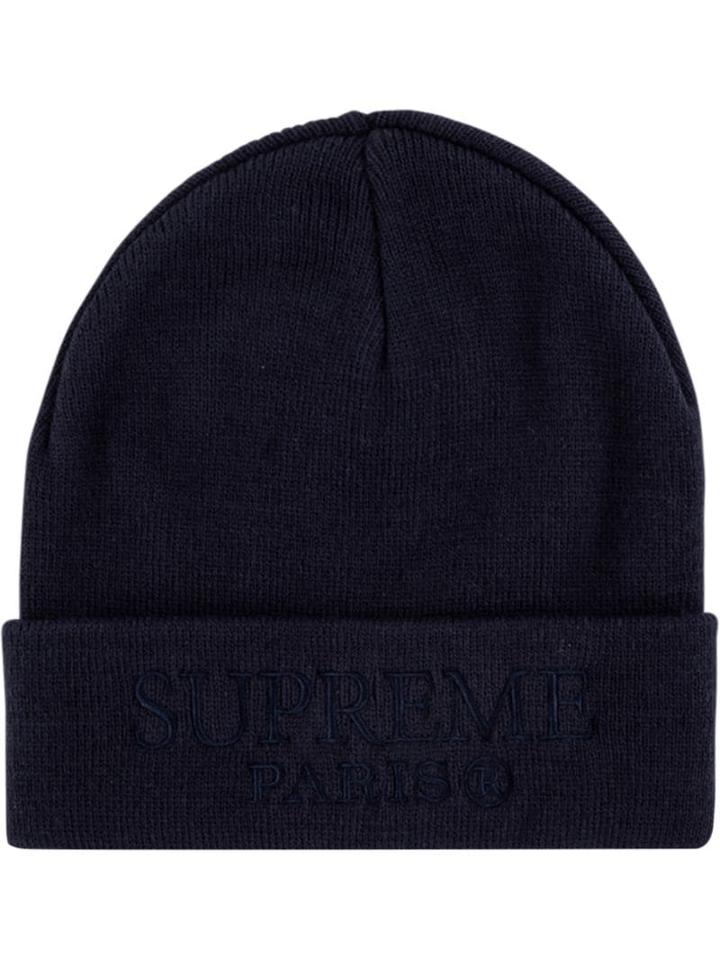 Supreme Tonal Logo Beanie - Blue