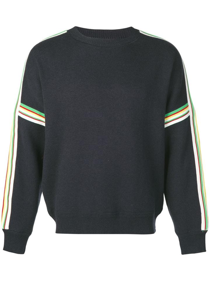 Isabel Marant Contrast Striped Panel Jumper - Blue