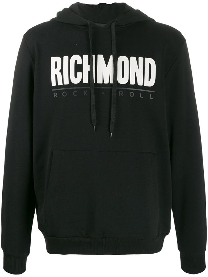John Richmond Wanza Logo-print Hoodie - Black
