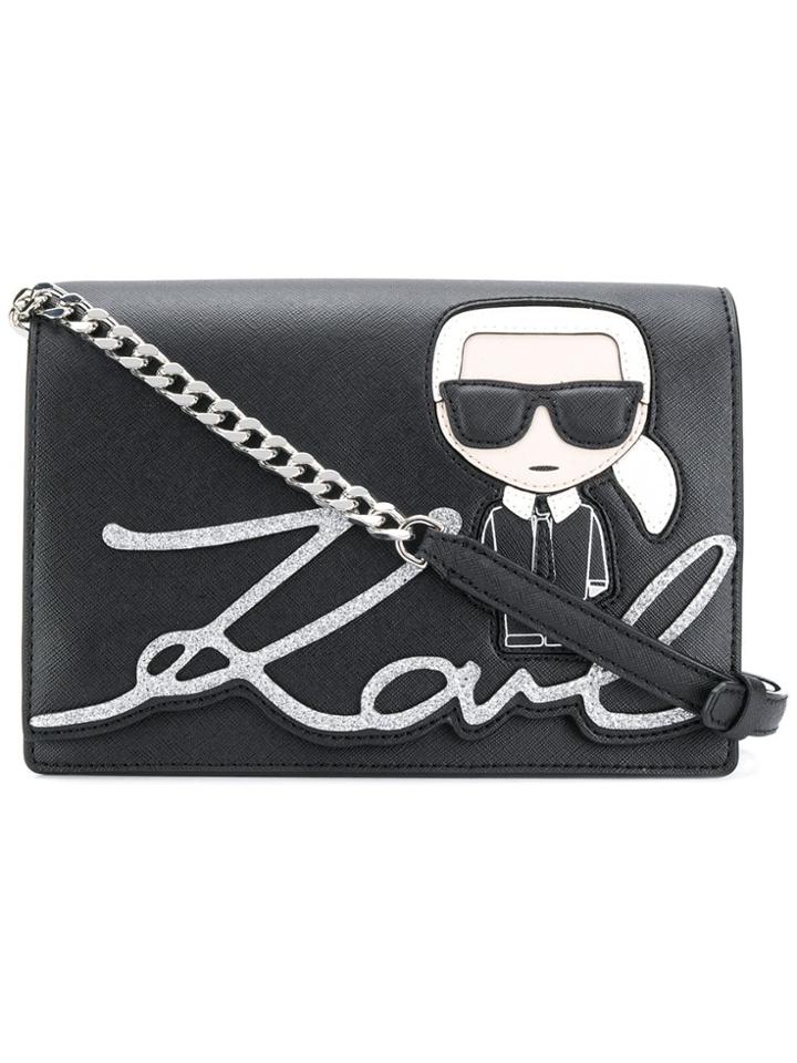 Karl Lagerfeld Ikonik Shoulder Bag - Black