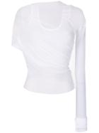 Ann Demeulemeester One-sleeve Sheer Top - White