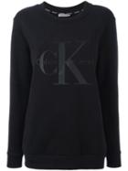 Calvin Klein Logo Print Sweatshirt, Women's, Size: Large, Black, Cotton