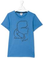 Karl Lagerfeld Kids Karl Outline T-shirt - Blue