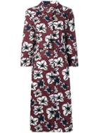 's Max Mara Floral Button Up Dress - Red