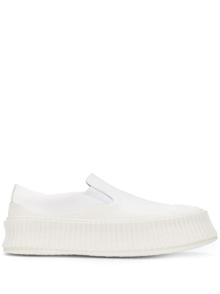 Jil Sander Classic Slip-on Sneakers - White