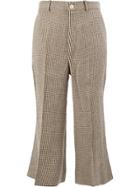 Gucci Cropped Houndstooth Trousers - Multicolour
