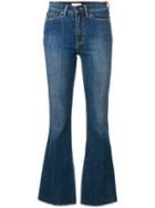 Tory Burch Ryan Frayed Flare Jeans - Blue