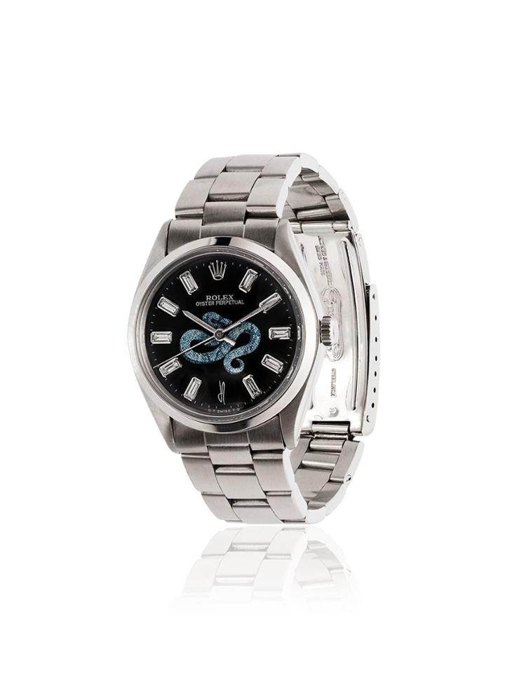 Jacquie Aiche Vintage Rolex Diamond Snake Dial Watch - Silver