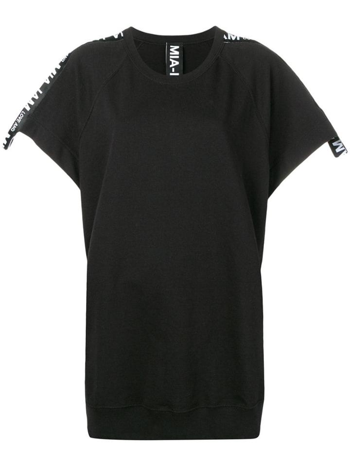 Mia-iam Oversized Sweatshirt Dress - Black