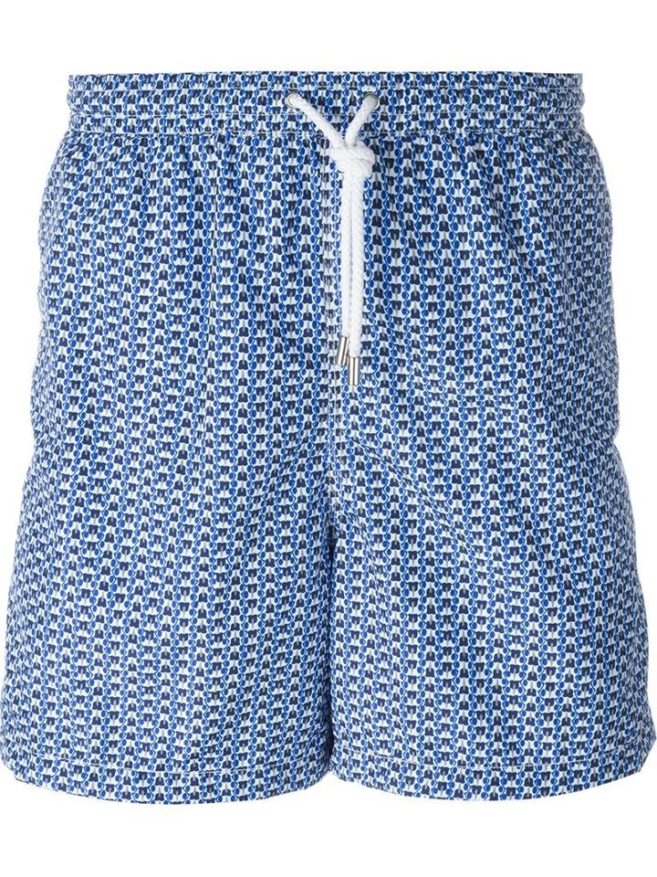 Kiton Arabesque Print Swim Shorts