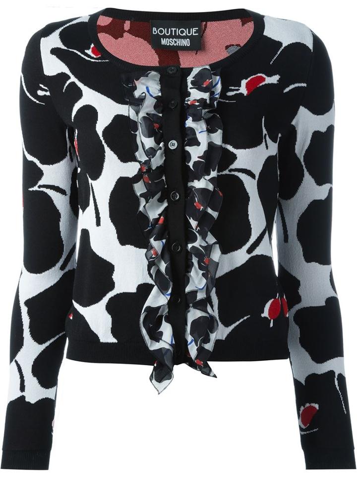 Boutique Moschino Ruffled Trim Cardigan