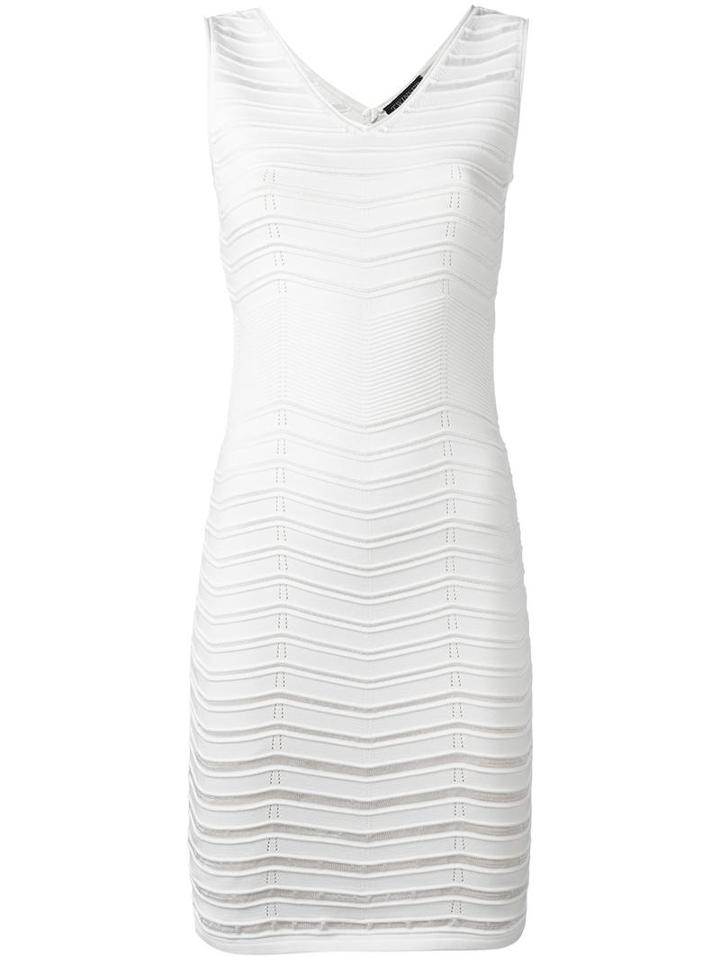 Twin-set Banded Fitted Dress, Women's, Size: Large, White, Viscose/polyester/polyamide/spandex/elastane