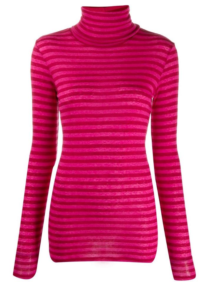 Closed Roll Neck Sweatshirt - Red