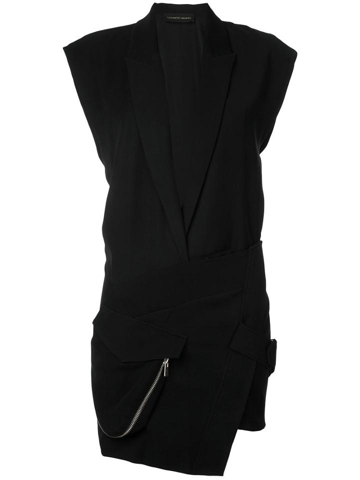 Alexandre Vauthier - Tuxedo Mini Dress - Women - Polyester - 38, Black, Polyester