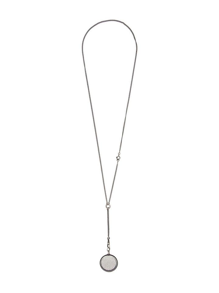 Ann Demeulemeester Chain Drop Nacklace - Metallic