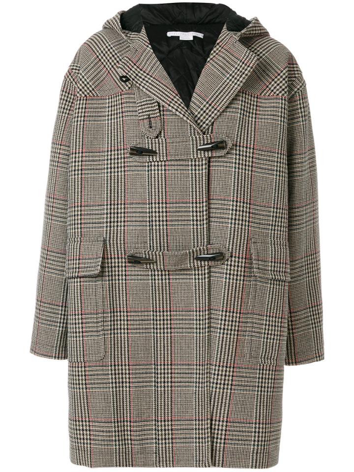 Stella Mccartney Checked Online Duffle Coat - Multicolour