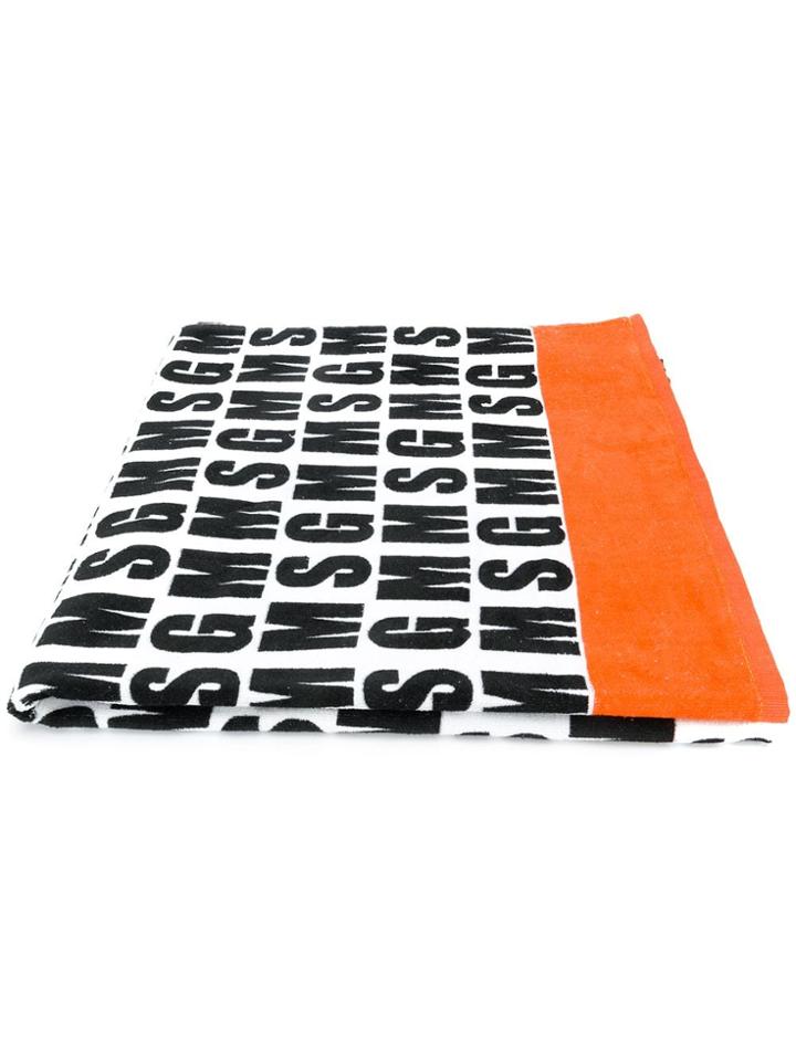 Msgm Msgm X Zundek Beach Towel - White