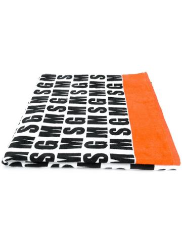 Msgm Msgm X Zundek Beach Towel - White