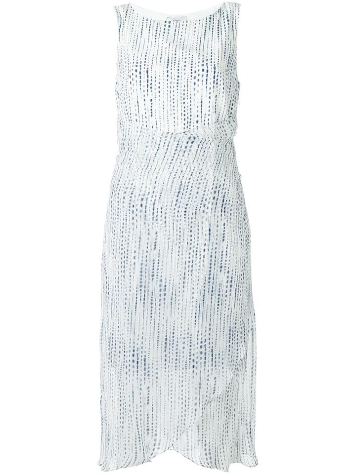 Egrey Printed Midi Dress, Women's, Size: 38, White, Silk