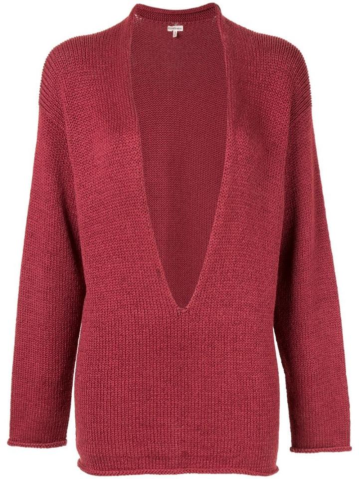 Hermès Pre-owned Plunge Neck Jumper - Pink
