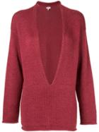 Hermès Pre-owned Plunge Neck Jumper - Pink