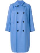 Marni Double Breasted Classic Coat - Blue