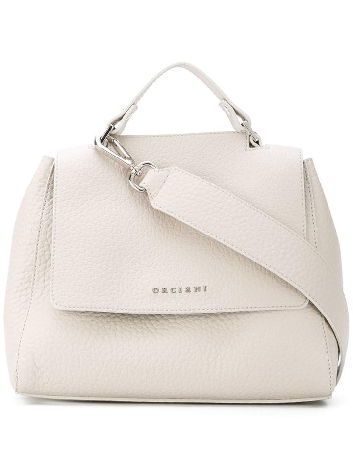 Orciani Logo Plaque Tote Bag - Nude & Neutrals