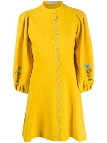 Vivetta Scallop-trim Floral Dress - Yellow