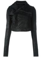 Rick Owens Cropped Leather Jacket